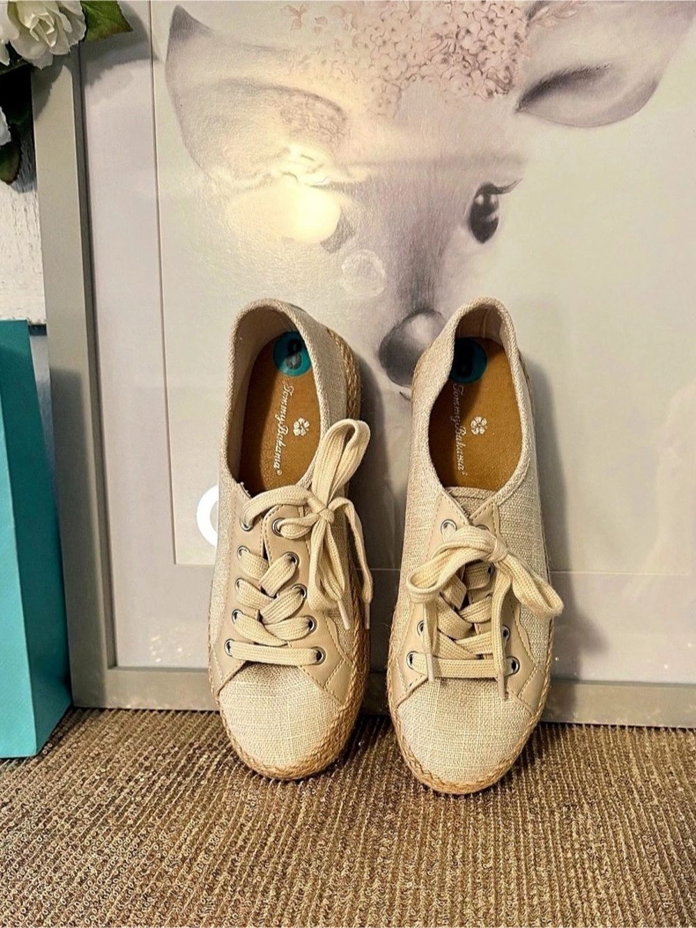 🌸SS19 - Tommy Bahama Galana Linen Espadrille Sneaker Beige🛍️